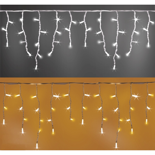 Auvent de pluie Koem stalactites 5x0,5 m avec 190 lumières de Noël Maxi Led et flash intermittent professionnel IP65 pour une utilisation intérieure et extérieure