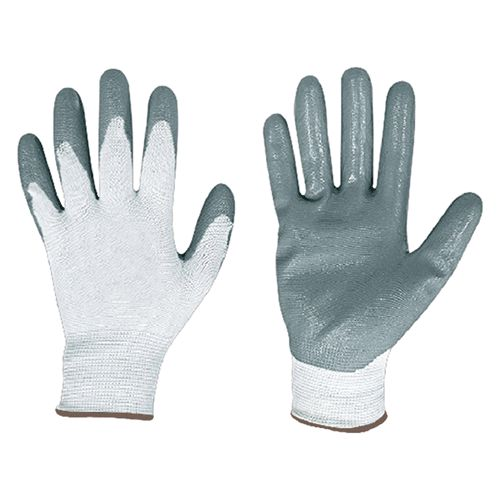 Gants de travail en nitrile / nylon soft touch K2F taille 6 coloris blanc pour le secteur mécanique bâtiment et jardinage