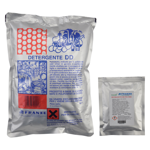 Detergente DD en polvo 1 kg apto para limpieza e higiene de toneles y botellas restaurador y desodorante