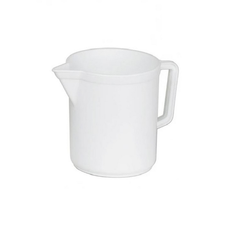 3 liter graduated polyethylene measuring jug white jar with handle