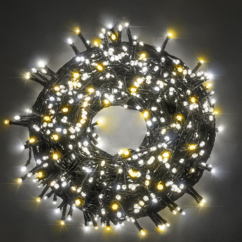 Luccika Home Lichterkette LED Weihnachtsbaumbeleuchtung Serie Ice White und Warm White mit 8 Lichtspielen und Speicher für den Innen- und Außenbereich