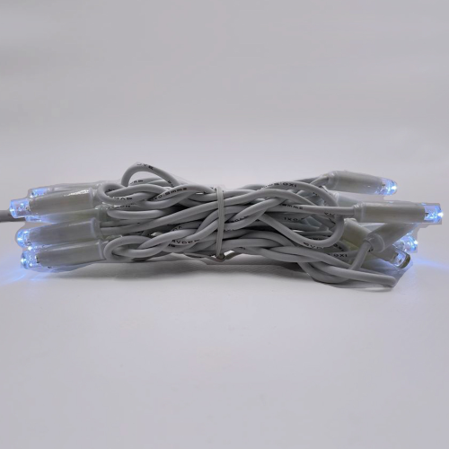 Crylight Lichterkette aus 20 LED-Weihnachtslichtern IP65 2 mt blau mit kaltweißem Blitz