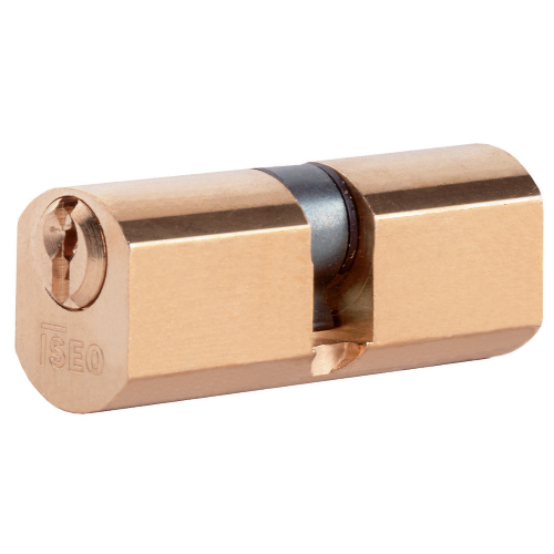 Iseo 8400.28.28.7 double profile round cylinder 56 mm (28 + 28) brass plated