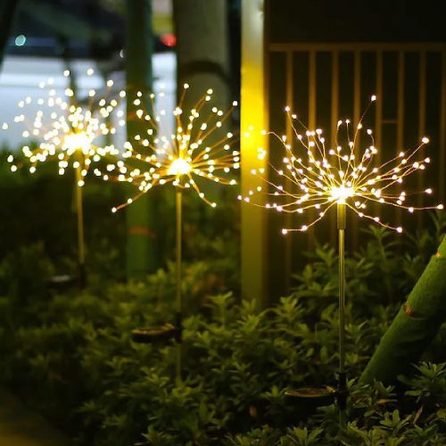 Wisdom albero alberello decoro luminoso di Natale da giardino 60 cm con 80 microled bianco caldo a pannello solare con giochi di luce e telecomando per uso esterno