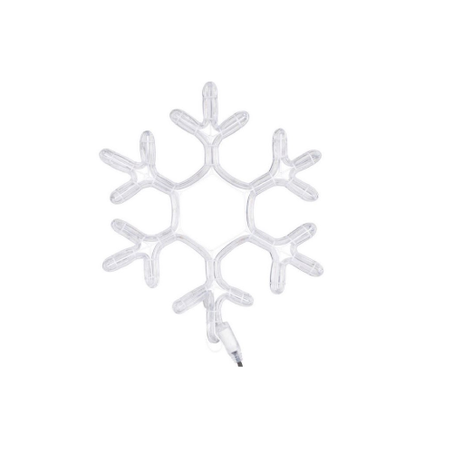 Flocon de neige lumineux LED 33 cm couleur blanc glace 8 jeux pour décoration d'arbre de Noël Décorations de Noël intérieur extérieur