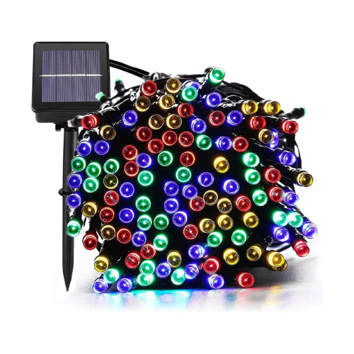 Wisdom Line Lichterkette Serie mehrfarbige RGB-LED-Weihnachtsbaum-Solarpanel-Lichter mit 8 Lichtspiel und Speicher für den Innen- und Außenbereich