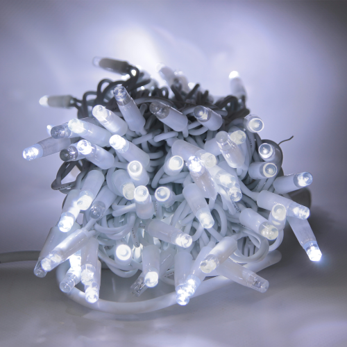 Corde de sagesse série Noël en Maxiled reflex 8 mm lumière blanche glacée tout câble blanc intermittent pour extérieur IP44 professionnel et certifié
