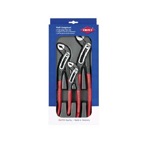 'Alligator' adjustable Poligrip pliers set in chrome vanadium steel thermoplastic resin coated handles three pieces 180 - 250 - 300 mm