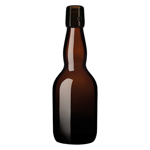 Glasflasche Typ Beer Special 500 ml Bernsteinfarbe für Lebensmittel ohne Verschluss