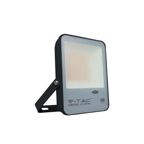 V-tac pro spotlight 30W led chip ice white 6500K with twilight sensor 3100 lm black body IP65 for outdoor by Samsung