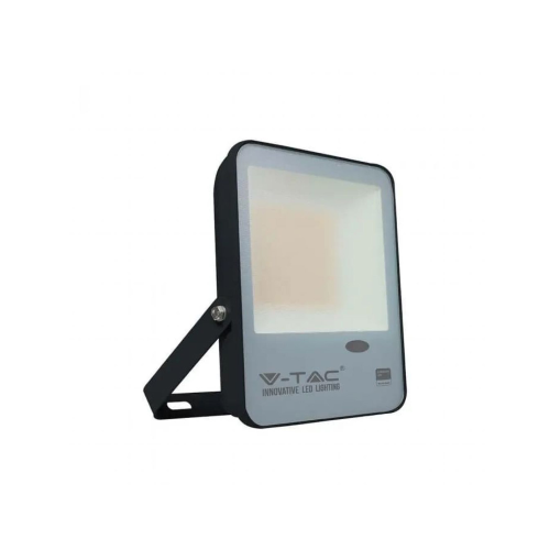 V-tac pro spotlight 50W led chip ice white 6500K with twilight sensor 5000 lm black body IP65 for outdoor by Samsung