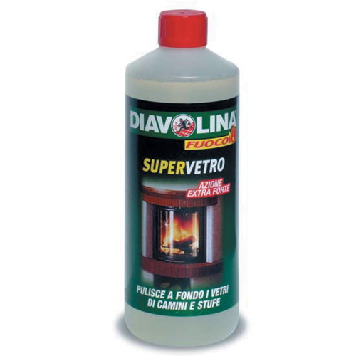 Diavolina Supervetro ricarica 1 lt detergente pulivetro per vetro vetri di stufe e camini
