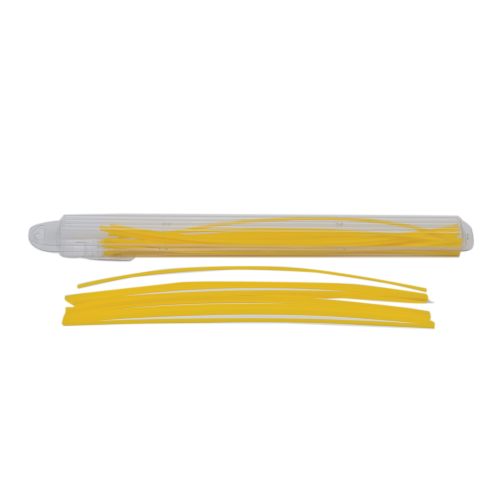 Confezione da 30 pz filo di nylon giallo per decespugliatore sezione tonda Ø 3 mm x 36 cm