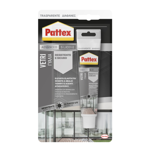 Pattex Sista tubetto silicone collante sigillante 60 ml per specchi e vetri