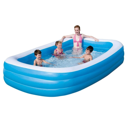 Bestway 54009B piscine hors-sol gonflable rectangulaire à trois anneaux 305x183x56 cm pour enfants