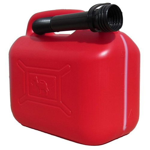 'UN' approved high-density polyethylene fuel tank 5 l with flexible spout and graduated scale