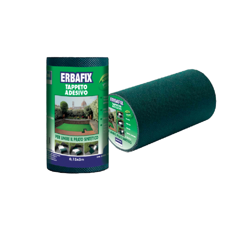 Nastro adesivo Erbafix per giunzione e fissaggio di prati sintetici in tessuto non tessuto rotolo da mt 5 e 150 mm di altezza