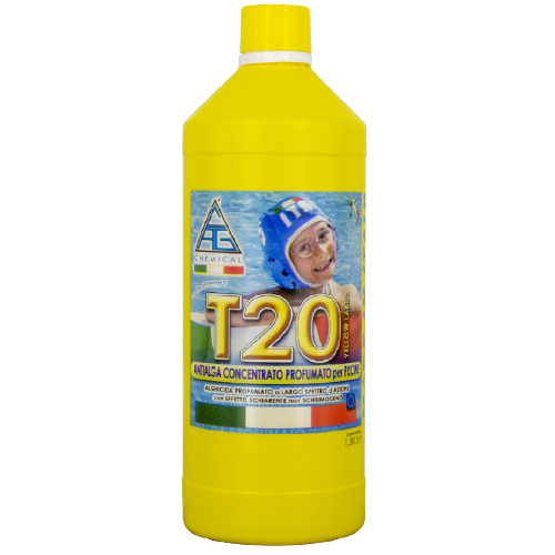 Antialghe concentrato profumato T20YL per piscine confezione da 1 l conserva la limpidezza e la purezza dell'acqua piscina