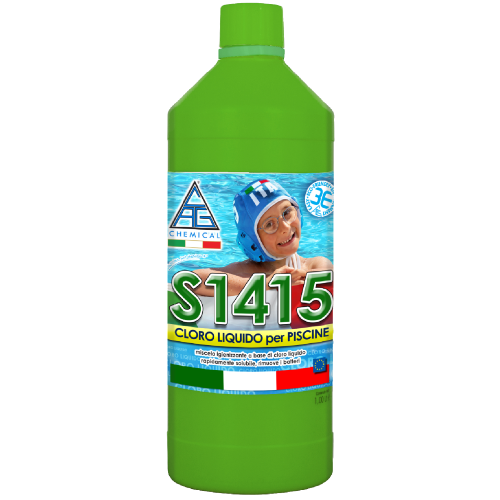 Cloro líquido higienizante para piscinas Químico S1415 1 kg acción antibacteriana para piscinas
