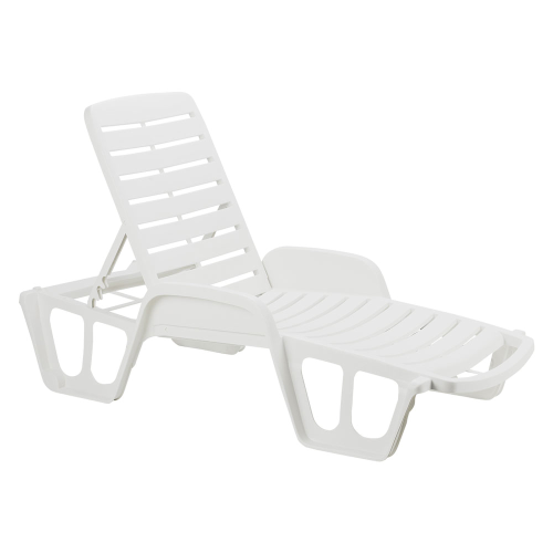 Adjustable polypropylene sunbed cm 71x190xh.100 stackable for sea garden swimming pool
Characteristics
-Dimensions: cm 71x190xh.100. u
-Material: polypropylene
-Adjustable
-Made in China
-White color