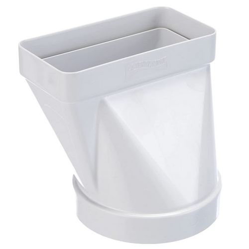 Giunto per aerazione orizzontale pvc bianco 120 x 60 mm Ø 100 mm 10 cm