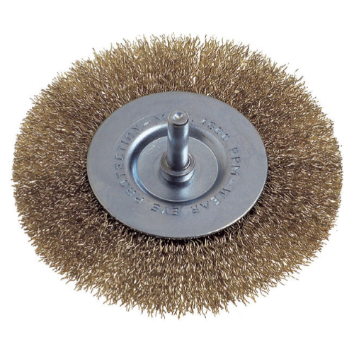 Poggi 475.00 spazzola circolare Ø 100 mm fili in acciaio gambo Ø 6 mm