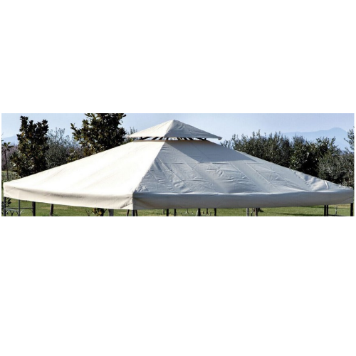 Ersatzdach für Pavillon Mod. 3133 3 x 3 m in ecrufarbener Polyesterabdeckung für den Außenbereich