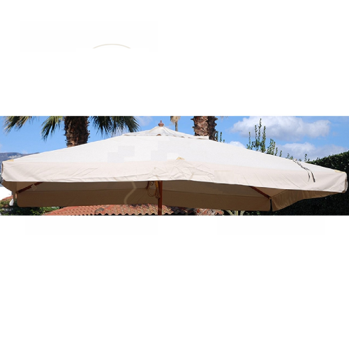 Housse supérieure de remplacement pour parasol Luxor 3X4 m coloris écru en polyester