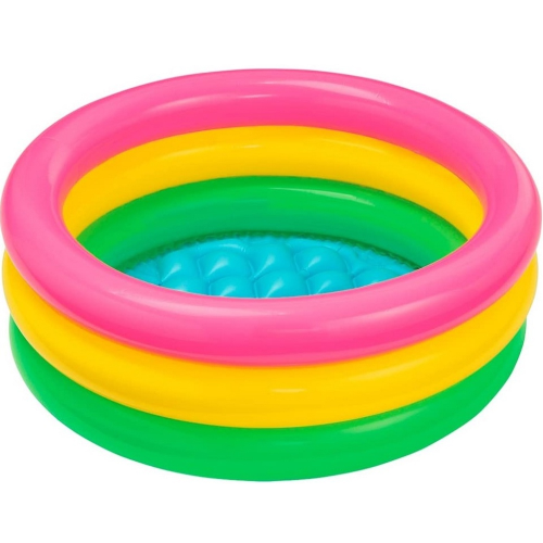 Intex 57107 piscine gonflable ronde Baby Sunset Ø 61 x 22 cm 34 litres jeux pour enfants extérieur jardin piscine mer