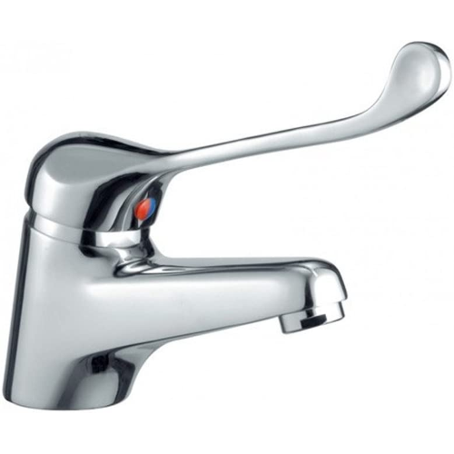 Mélangeur de robinet d'évier à levier unique avec levier clinique joints flexibles couleur chrome
