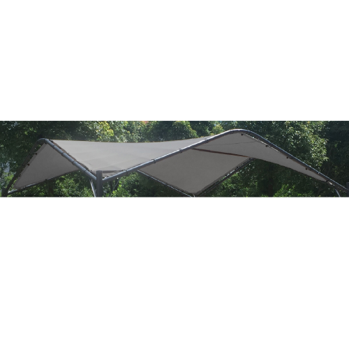 Abdeckplane für Pavillon Onda 3,5 x 3,5 m aus Polyester 180 g / m2 grauer Ersatz für Pavillon