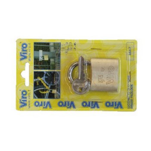 Viro Fai art 552.7 lucchetto rettangolare base 25 mm in acciaio 2 chiavi