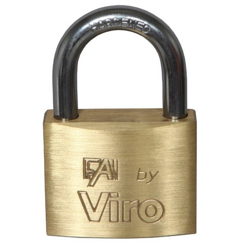 Viro Fai art 555 lucchetto rettangolare 50 mm con arco in acciaio 2 chiavi