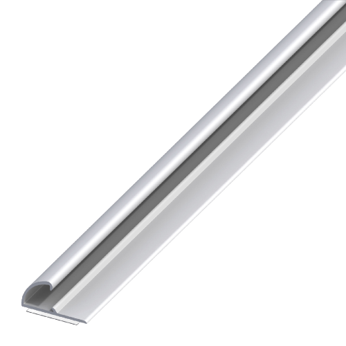 Profilo per bordi autoadesivo in alluminio anodizzato finitura argento 26x13 mm lunghezza 1 mt
