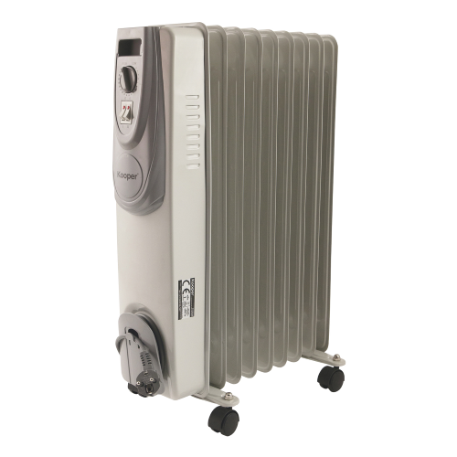 Termosifone Santorini radiatore a olio 9 elementi 2000W con termostato ambiente 2 regolazioni di potenza