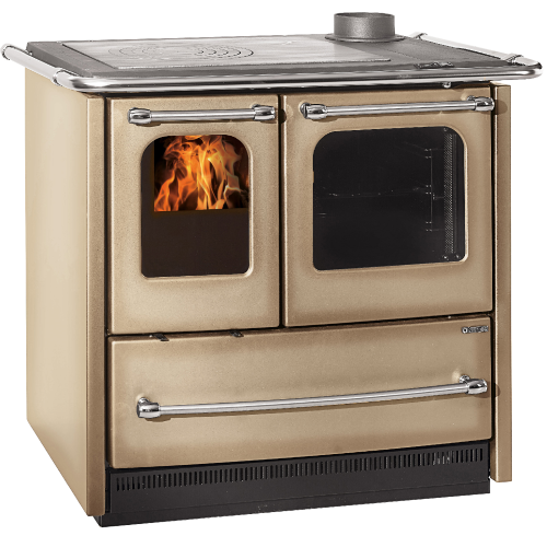 La Nordica Extraflame cucina a legna Sovrana Easy Evo 2.0 in acciaio cappuccino 9,2 kW stufa 215 m³ riscaldabili