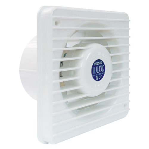 Aspiratore elettrico a muro mod. LUX101C in materiale termoplastico portata 100 mc/h a parete