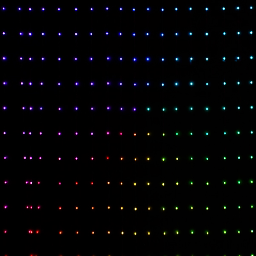 Wisdom Christmas Lichtvorhang mit transparentem hohlem RGB-Mikroled mit 16 Lichteffekten IP44 für den Außen- und Innenbereich