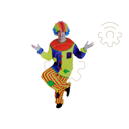 Carnival costume for adults clown clown suit one size including jacket and trousers carnival party parties
