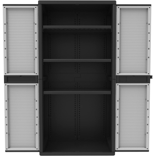 Terry Jumbo armoire toutes étagères en polypropylène avec 2 portes coupe-vent cm90X54X180H pour l'extérieur