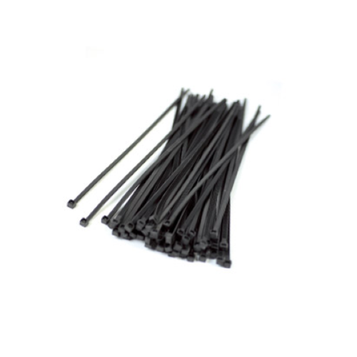 100 Kabelbinder aus schwarzem Nylon 4x350 mm Befestigungsklemme