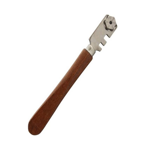 Silbershnitt art.100 universal glass cutter with 6 steel cutting wheels with wooden handle for engraving glass