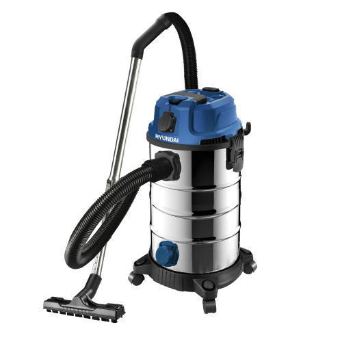 Hyundai 45027 aspiratutto aciaio in inox per solidi e liquidi 25 lt con filtro autopulente  1400W spazzola wet&dray adatto per sue dipologie di sporco 
