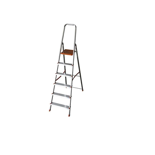 Eurodomus aluminum ladder 6 non-slip steps 80mm closed arch body guard ladder for domestic use