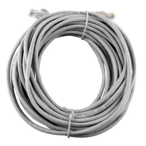 20 mt cable LAN UTP cat 5 gris conector RJ45 conexiÃ³n a red internet