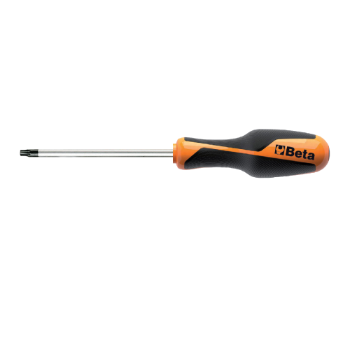 Beta Art. 1267 TX screwdriver for Torx T08 head screws in chrome vanadium steel and black tip Ø 3 x 60 mm