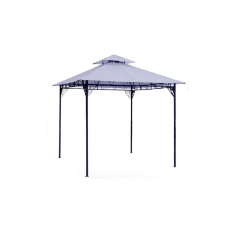 Anthracite color aluminum gazebo with beige polyester cover cm300x300x280h