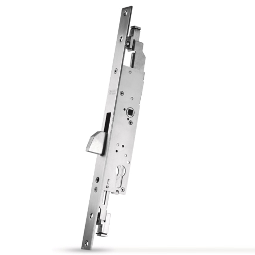 Corni lock Art. 98800 for front grilles in stainless steel 24x3 mm rod stroke 25 mm distance between centers 85 mm tilting deadbolt