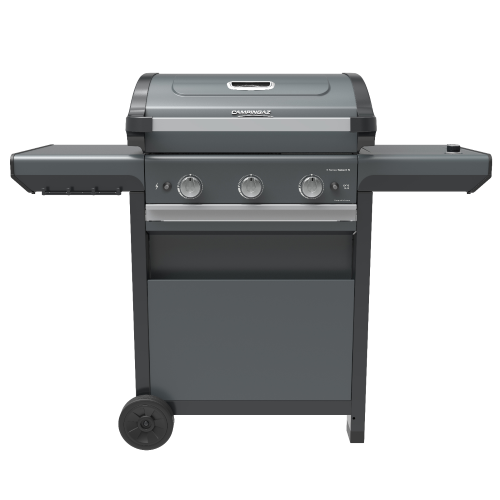 3 series Select/S gas barbecue in steel three burners 10.2 + 2.3 kW with side burner and shelf