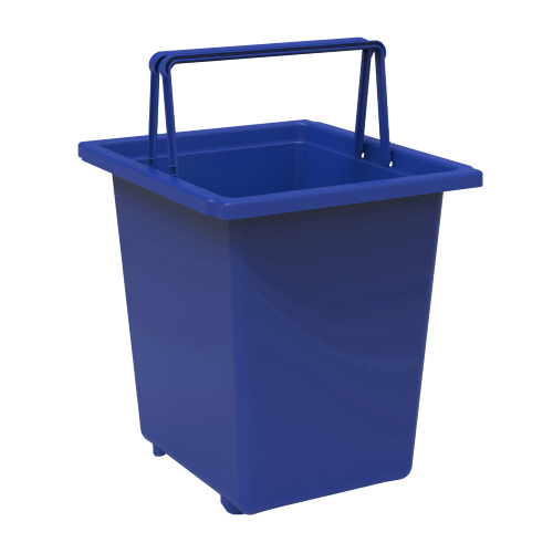 Ecobin 30 30-l-Behälter mit Griffen für Terry Ecoline-Mülleimer in blauer Farbe zum direkten Einsetzen in den Beutelhalter